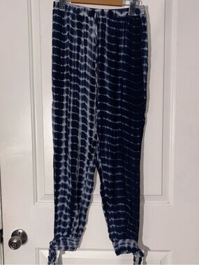 Tie-Dye Navy & White Jogger Pants